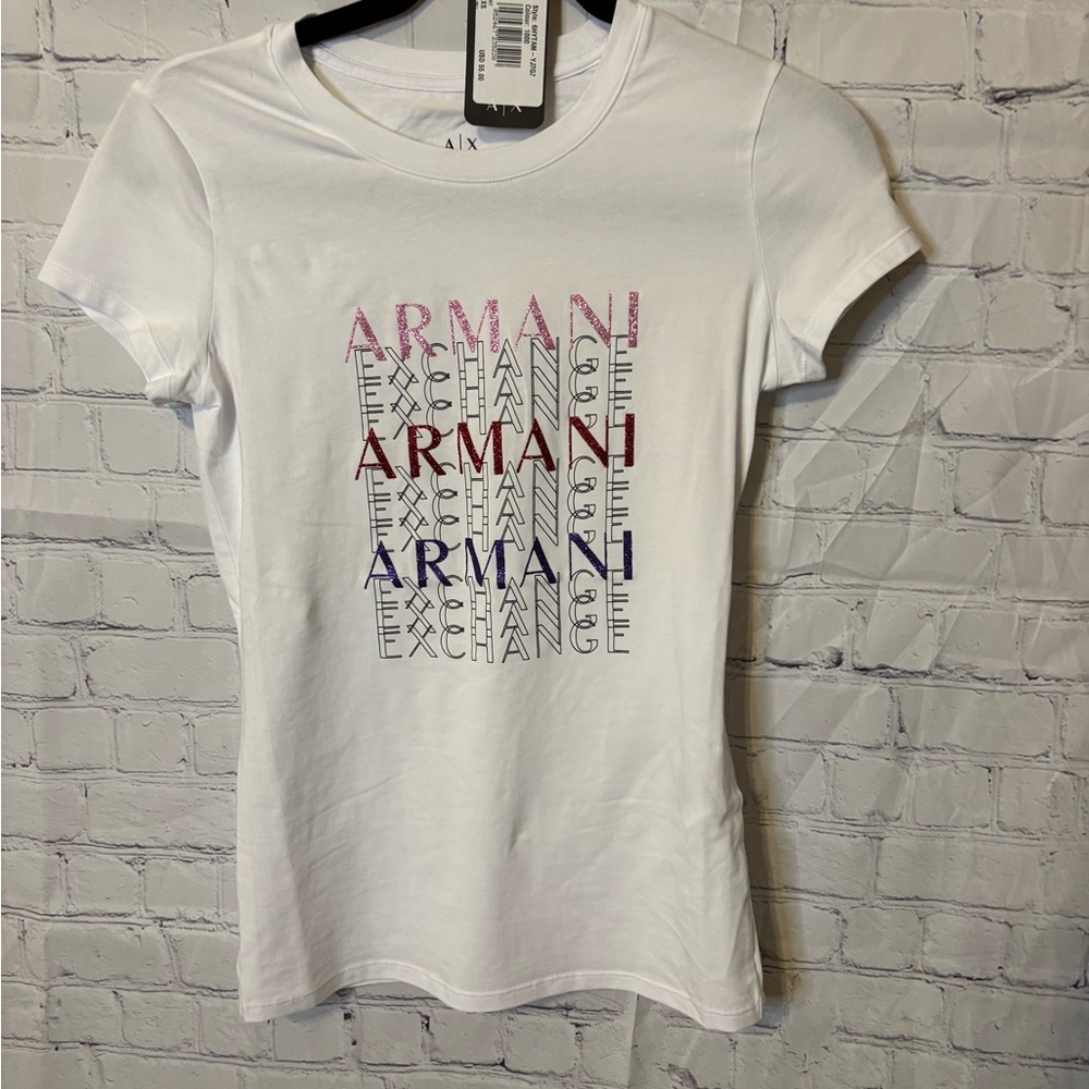 Armani Exchange Multicolor Logo Tee